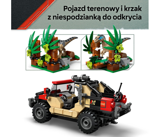 LEGO Jurassic World 76972 Ucieczka terenówką przed raptorem - 1331734 - zdjęcie 5